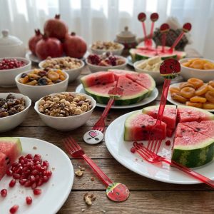 چنگال هندوانه خندان 10 عددی کد 6