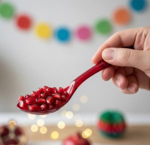 خرید قاشق انار خوری قرمز ۱۰ عددی (ویژه شب یلدا)