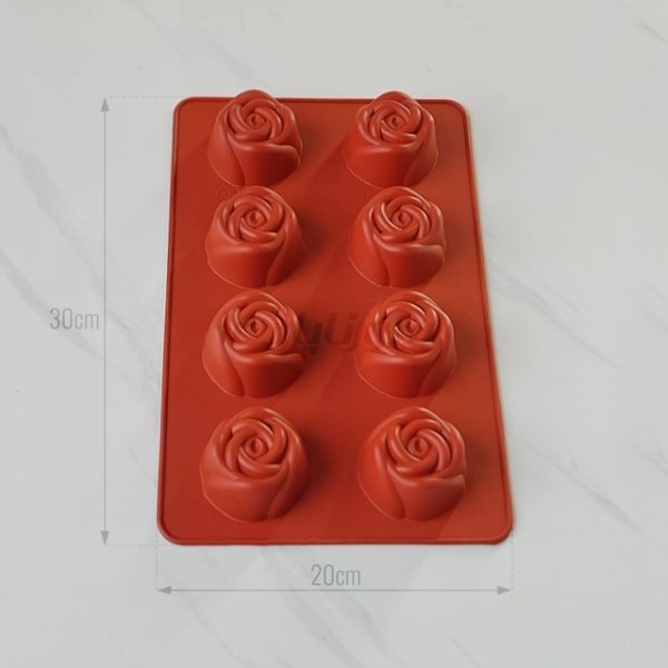 قالب سیلیکون گل رز 8 عددی - Image 4