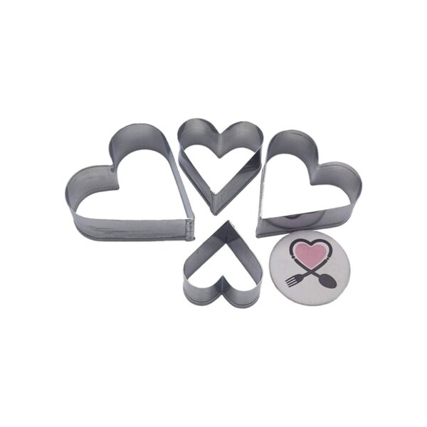 کاتر استیل طرح قلب (4 عددی) - Image 3