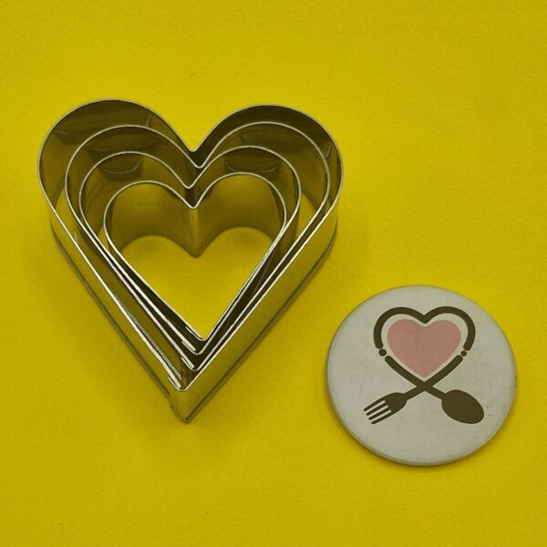 کاتر استیل طرح قلب (4 عددی) - Image 4