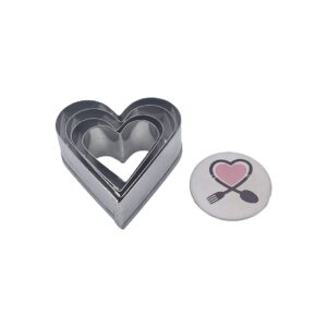 کاتر استیل طرح قلب (4 عددی)