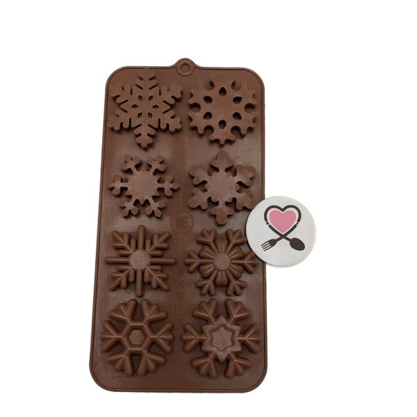 قالب سیلیکونی شکلات دانه برف - Image 1