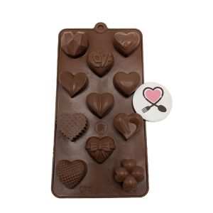 قالب سیلیکونی شکلات قلب میکس