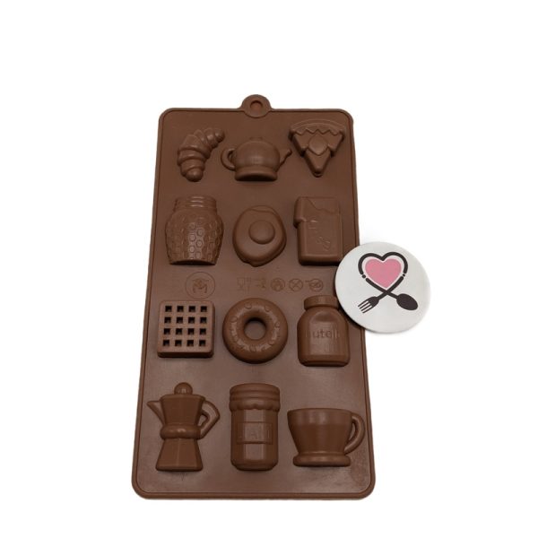 قالب شکلات سیلیکونی  صبحانه - Image 1