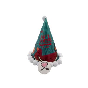 کلاه فیروزه ای هندوانه دو قاچ توپی سر توپی کد 700