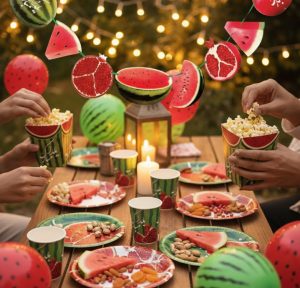 تم هندوانه و انار یلدایی 10 نفره