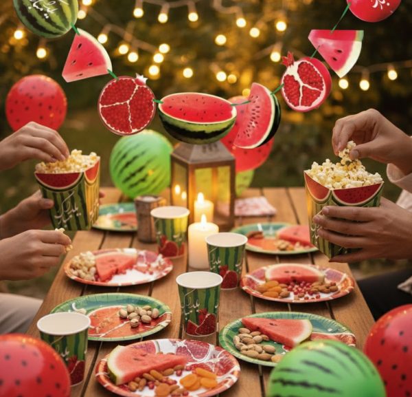 تم هندوانه و انار یلدایی 10 نفره