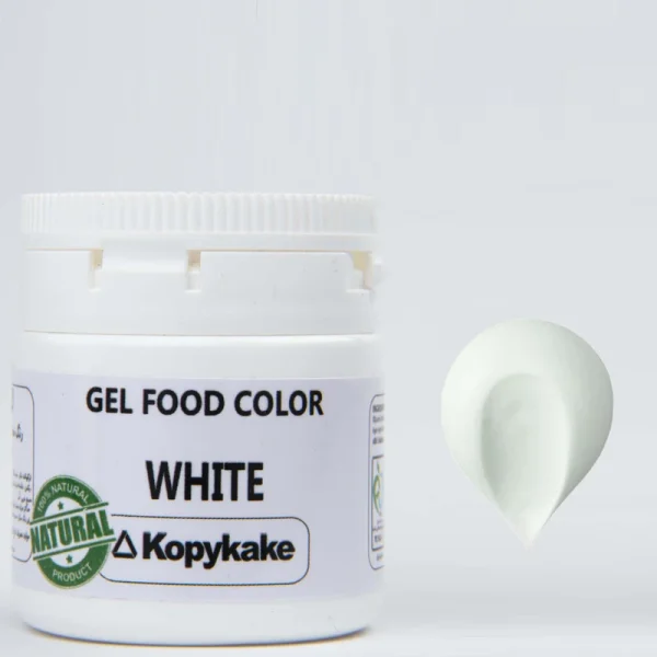 خرید رنگ ژله ای سفید کپی کیک ۳۵ گرمی با غلظت بالا