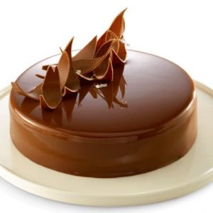 کارات گاناش تلخ پوراتوس با درخشش آینه‌ای و بافت مخملی برای روکش کیک