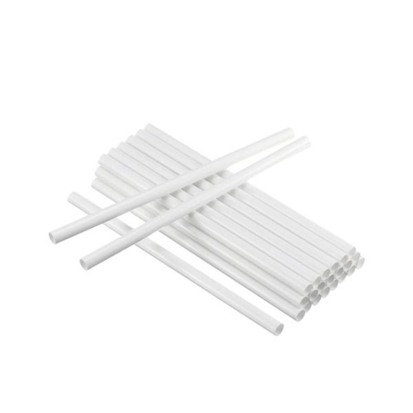 چوب آبنبات پلاستیکی ۱۳.۵ سانتی متر سفید و بهداشتی