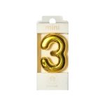 شمع اعداد مینی کروم طلایی، علامت سوال و قلب متالیک برای کیک تولد