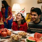 کلاه بوقی تم هندوانه زمینه سفید