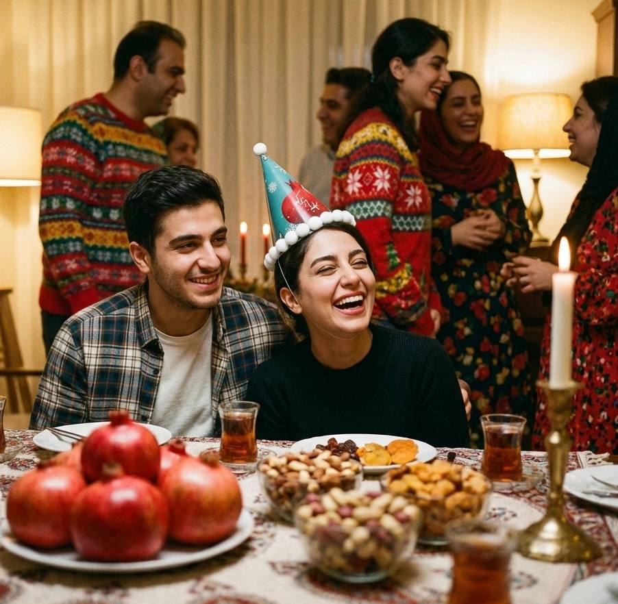 خرید کلاه بوقی مقوایی طرح آدم برفی پوم‌دار (کد ۹) | تم زمستانی یلدا