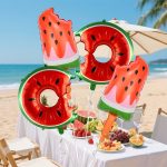 بادکنک فویلی طرح بستنی چوبی هندوانه مناسب تزیینات شب یلدا