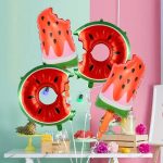 بادکنک فویلی طرح بستنی چوبی هندوانه مناسب تزیینات شب یلدا و تولد