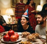 کلاه مقوایی یلدایی طرح تک درخت انار کد 400