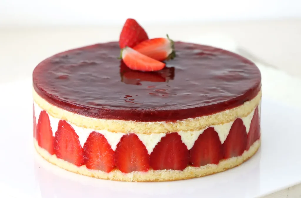 تاپفیل توت فرنگی پوراتوس حاوی تکه های میوه واقعی و مقاوم به حرارت برای دسر