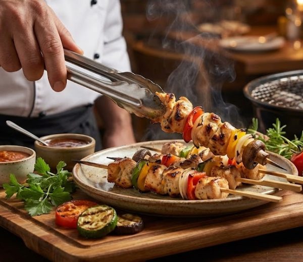 سیخ کباب چوبی بامبو ۲۰ سانتی متر بسته ۸۰ عددی مقاوم و بهداشتی برای فینگرفود و کباب