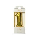 شمع اعداد مینی کروم طلایی