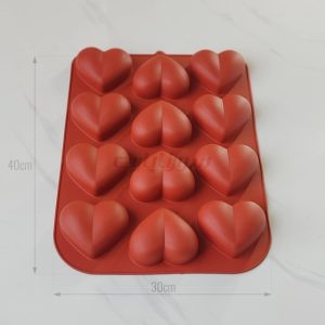 قالب سیلیکونی قلب 12 خانه بزرگ