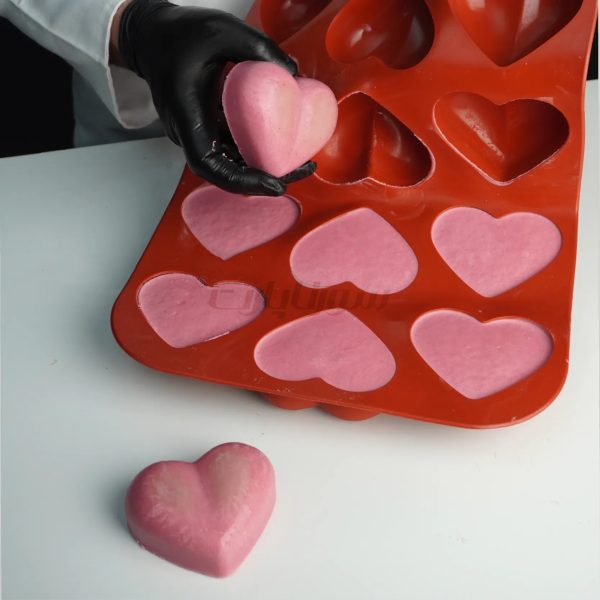 قالب سیلیکونی قلب 12 خانه بزرگ - Image 2