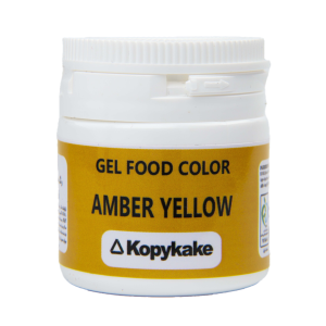 رنگ خوراکی ژله‌ای کپی کیک زرد کهربایی ۳۵ گرمی (Amber Yellow)