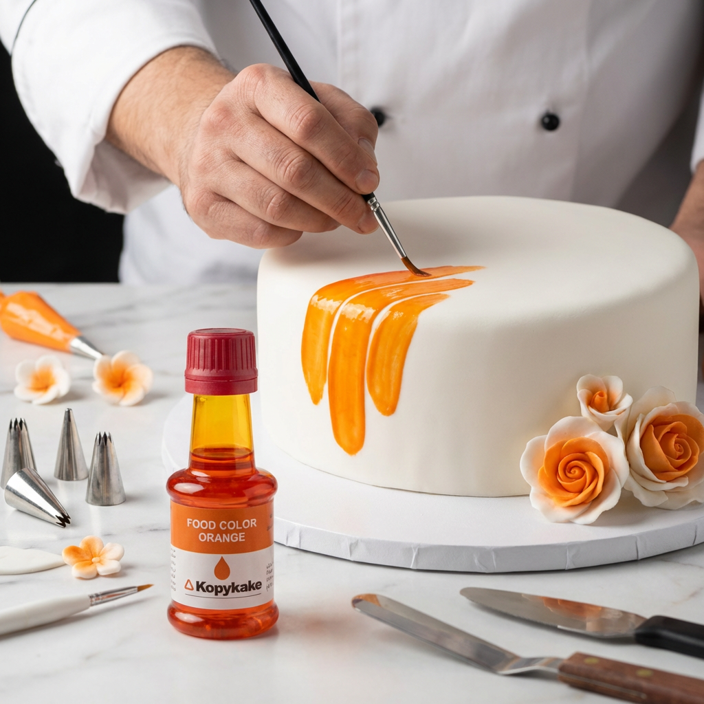 رنگ خوراکی مایع نارنجی Kopykake