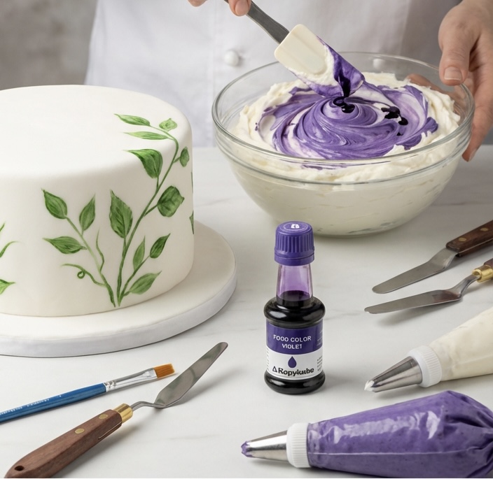 رنگ خوراکی مایع بنفش (Violet) کپی کیک