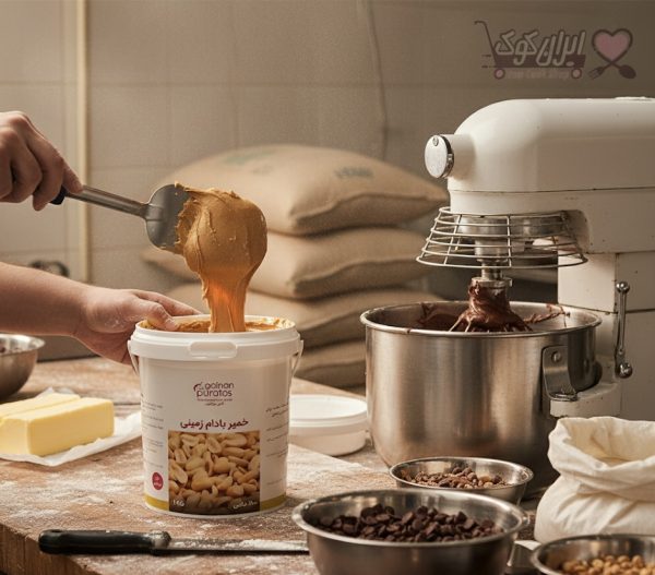 خمیر بادام زمینی گلنان پوراتوس یک کیلویی 100 درصد خالص
