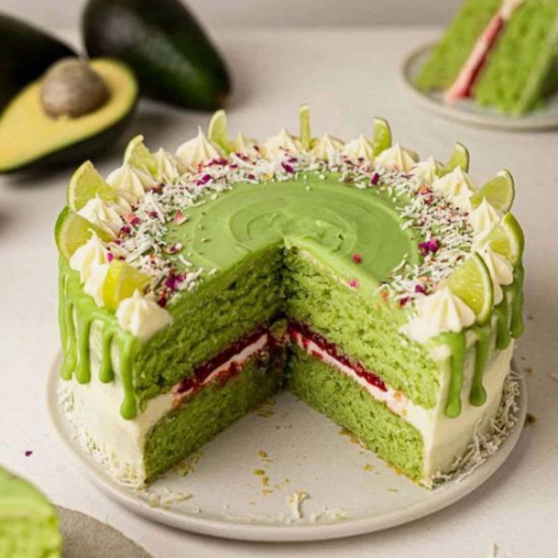 رنگ خوراکی ژله‌ای سبز آووکادو کپی کیک