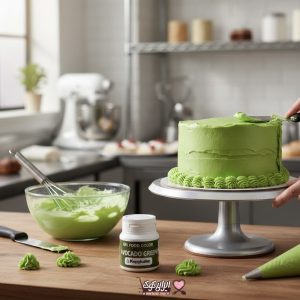 رنگ خوراکی ژله‌ای سبز آووکادو کپی کیک ۳۵ گرمی