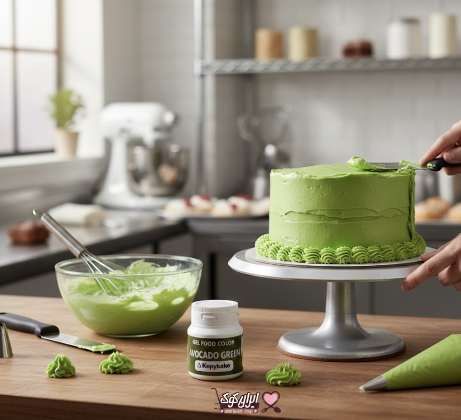 رنگ خوراکی ژله‌ای سبز آووکادو کپی کیک ۳۵ گرمی