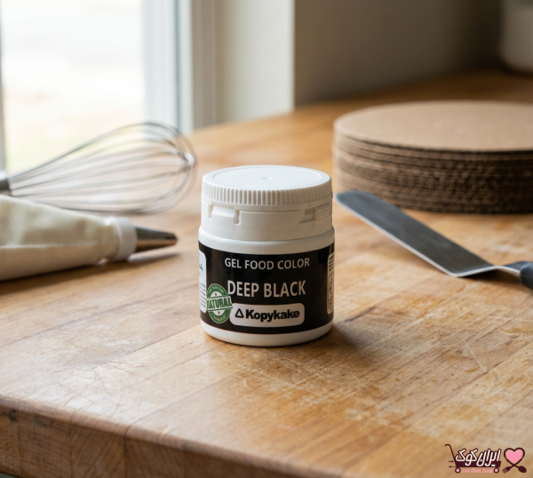 رنگ خوراکی ژله‌ای مشکی مطلق کپی کیک ۳۵ گرمی (Deep Black)