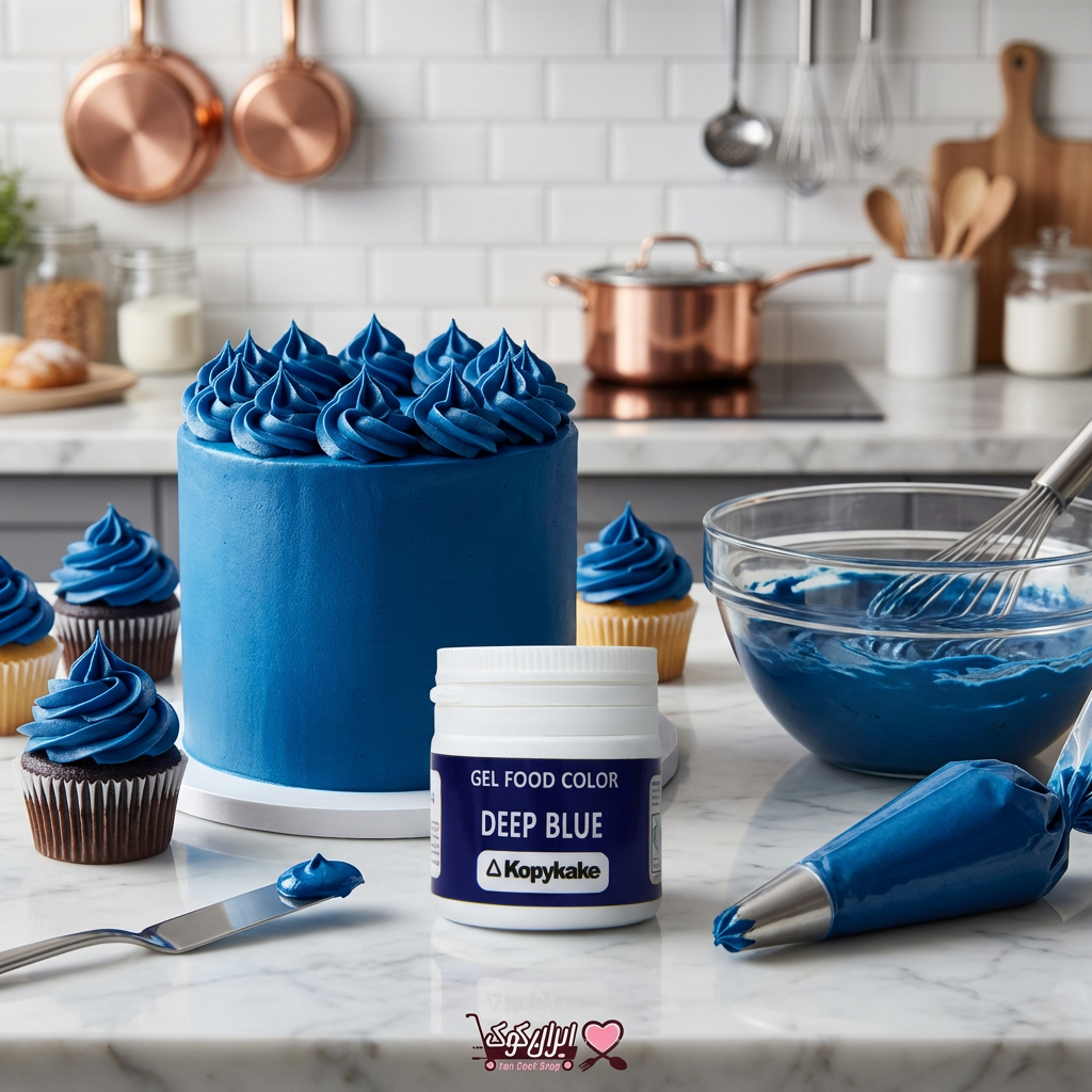 رنگ ژله‌ای سورمه‌ای کپی کیک