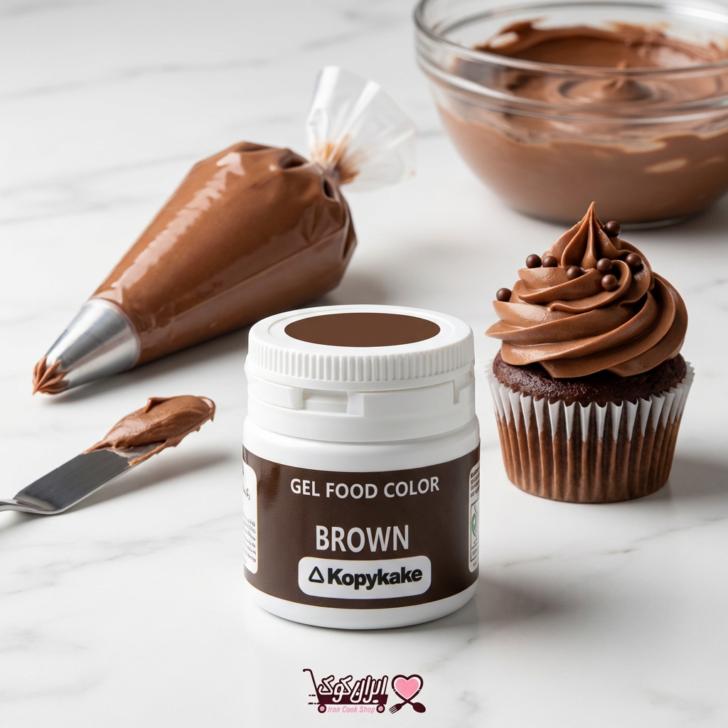 رنگ خوراکی ژله‌ای شکلاتی کپی کیک ۳۵ گرمی