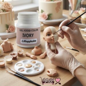 رنگ خوراکی ژله‌ ای رنگ پوست (Ivory) کپی کیک 100 گرمی