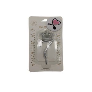 شمع عدد 7 نقره ای تاج دار