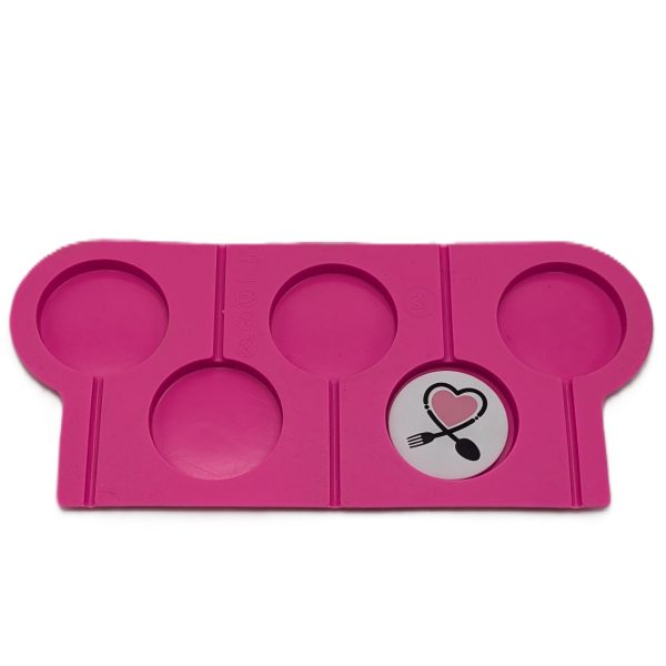 قالب سیلیکونی آبنبات دایره متوسط 5 خانه 5 سانتی مارکو - Image 4