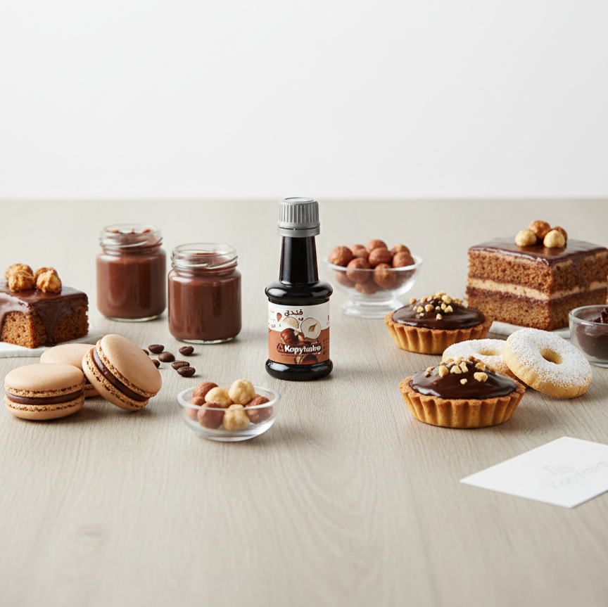 طعم دهنده فوق غلیظ فندق کپی کیک | طعم طبیعی و حرفه‌ای قنادی