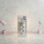 شمع تولد شیک نقره‌ ای تاجدار عدد 8