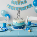 خرید شمع تولد نقره‌ ای شیک عدد 8