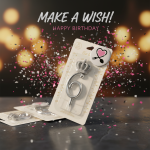 شمع نقره‌ ای تاجدار عدد 6 | شمع تولد لاکچری و خاص