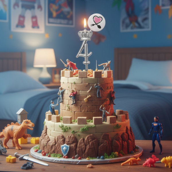 شمع تولد نقره‌ ای عدد 4 | شمع عددی شیک