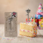 شمع نقره‌ ای تاجدار عدد ۱ | شمع تولد لاکچری و خاص