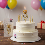 شمع طلایی تاجدار عدد ۹ | شمع تولد لاکچری با طراحی خاص