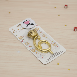 شمع طلایی تاجدار عدد ۶ | شمع تولد لاکچری و خاص