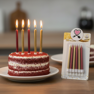 شمع تولد ۶ عددی تاپ کندل | شمع تزیینی کیک تولد با کیفیت بالا