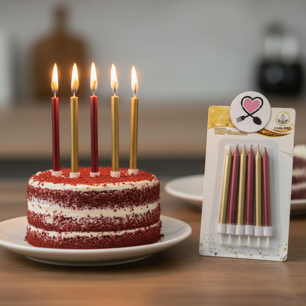 شمع تولد ۶ عددی تاپ کندل | شمع تزیینی کیک تولد با کیفیت بالا