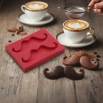 مولد سیلیکونی سیبیل دو تایی | قالب فوندانت سبیل فانتزی قنادی